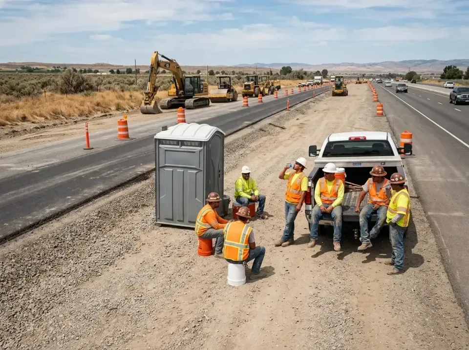 highway-road-construction-crew-007 — frequently asked questions, Porta Potty and Restroom Rentals in Woodburn, OR
